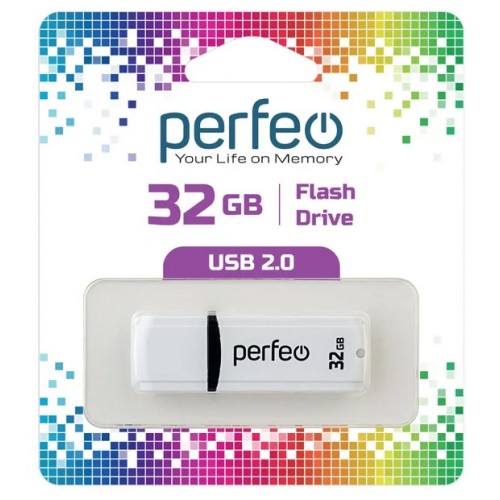 Флеш накопители PERFEO  C02 32GB(white)