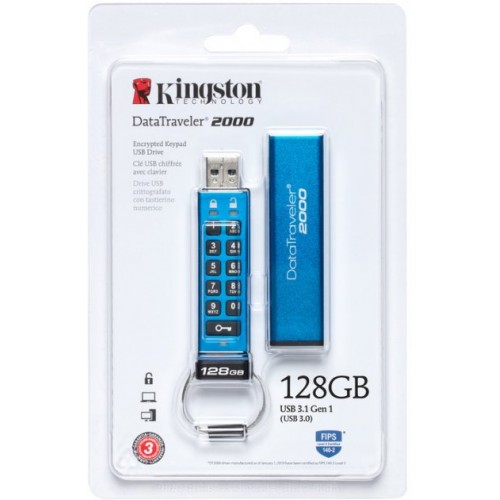 Флеш накопители KINGSTON  USB3.0 128GB DataTraveler 2000 (DT2000/128GB)