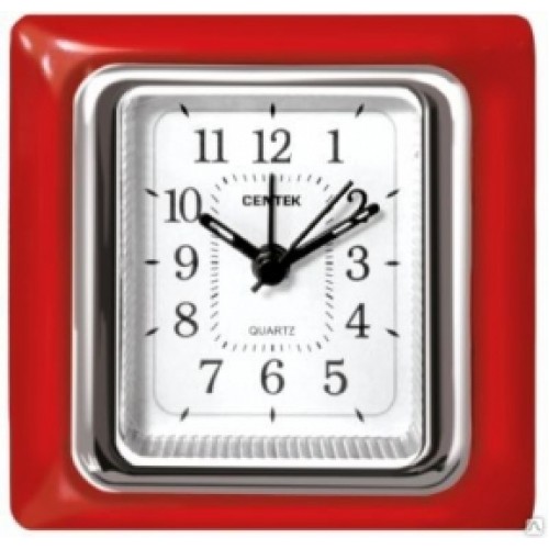 Часы CENTEK  СТ-7204 красный/хром