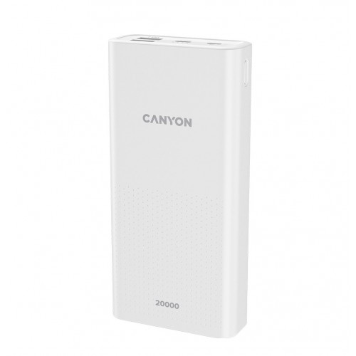 Внешний аккумулятор CANYON  PB-2001 20000mAh, White (CNE-CPB2001W)