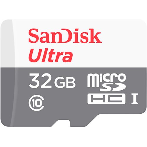 Карта памяти SANDISK microSDHC32GB Ultra UHS-I+ad (SDSQUNS-032G-GN3MA)