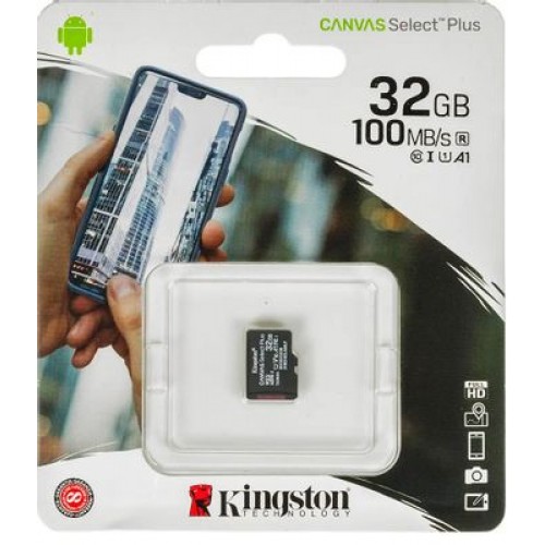 Карта памяти KINGSTON microSDHC 32Gb Canvas Select+ A1 (R100/W10)