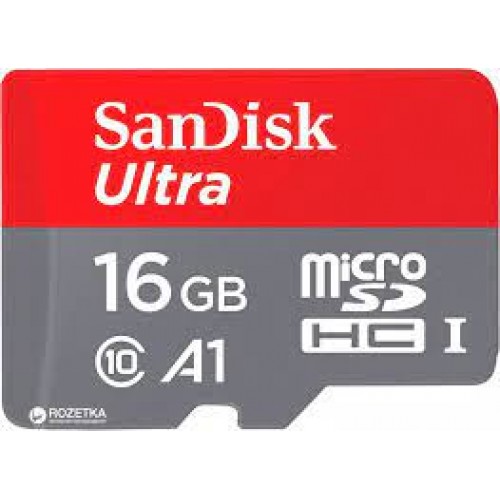 Карта памяти SANDISK ULTRA 16GB microSDHC UHS-I(SDSQUAR-016G-GN6MA)