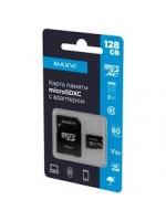 Карта памяти MAXVI 128GB class 10 UHS-I 3 V50 + адаптер