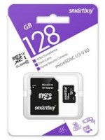 Карта памяти SMARTBUY 128GB Class 10 SDXC UHS-3 (с адаптером)