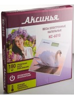 Весы напольные АКСИНЬЯ  КС-6010 "Белый лебедь"