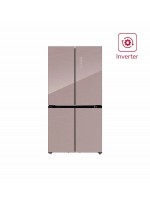 Холодильник LEX LCD505PNGID розовое золото/стекло