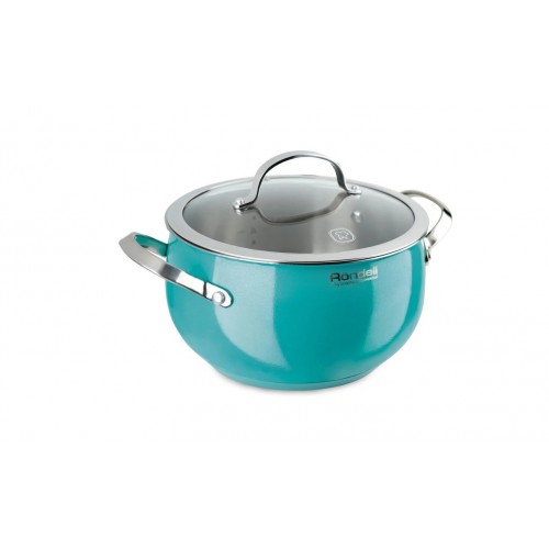 Кастрюля  RONDELL  RDS-718 Turquoise с/кр 20 см 3,8 л