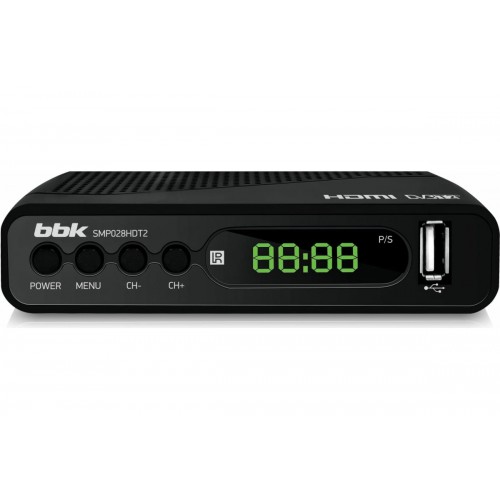 Цифровая ТВ приставка BBK SMP028HDT2 черный