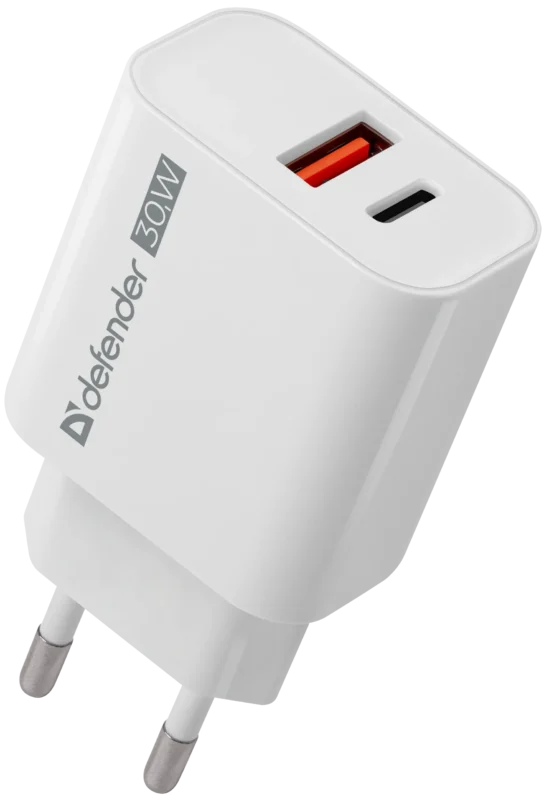 СЗУ DEFENDER UPA-130 USB-A - Type-C 30W PD QC3.0 1