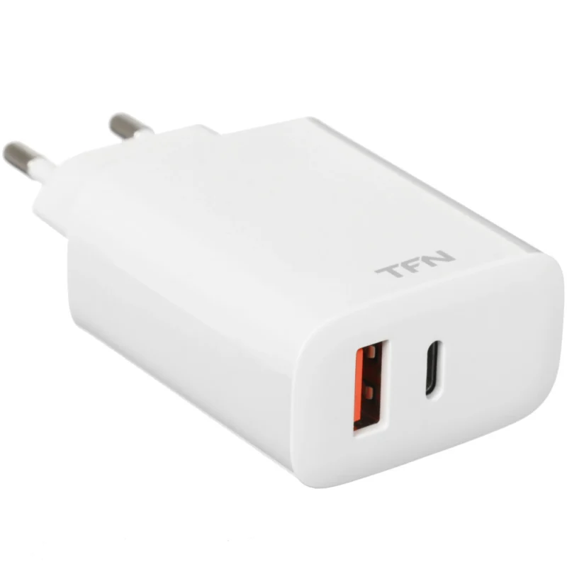 СЗУ TFN RAPID USB-A + Type-C 20W PD (Белая) 1