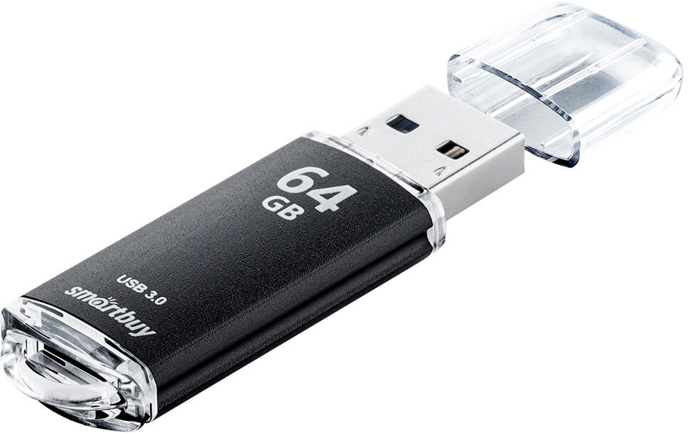 USB Флеш накопитель SMARTBUY 64GB V-Cut USB3.0 (Черный) 1