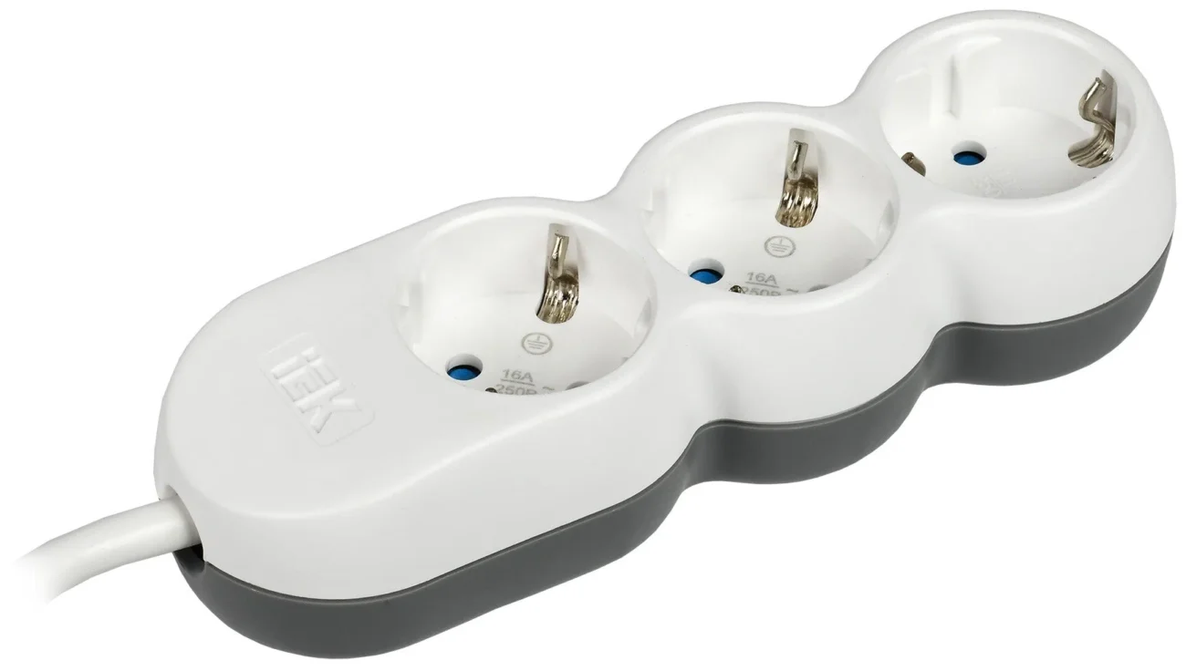 Сетевой удлиннитель UNO IEK 3гн 5м c з/к ПВС 3*1,5 2P+PE 16А/250 У03 1
