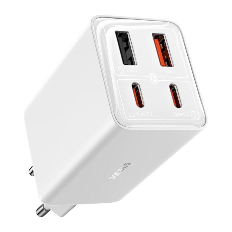 СЗУ BASEUS GaN6 Pro 2Type-C + 2USB 65W (Белый) 1