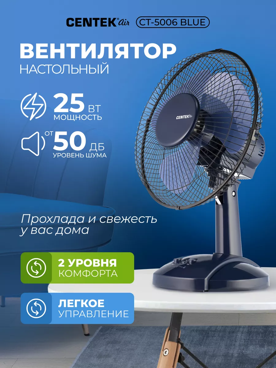 Вентилятор CENTEK CT-5006 (Голубой) 1