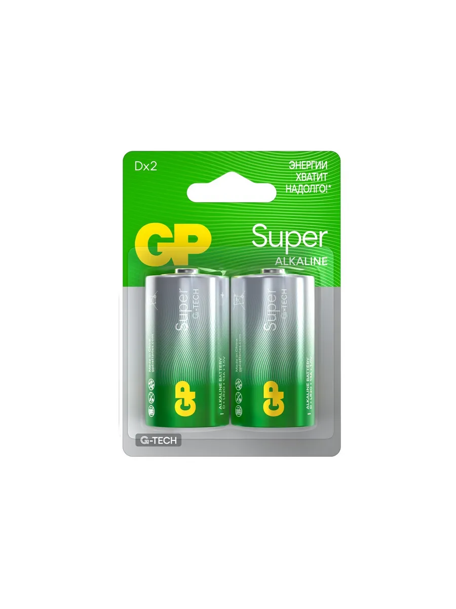 Батарейка GP 13AA21-2CRSBC2 SUPER (R20) 1 Батарейка GP 13AA21-2CRSBC2 SUPER (R20) 1