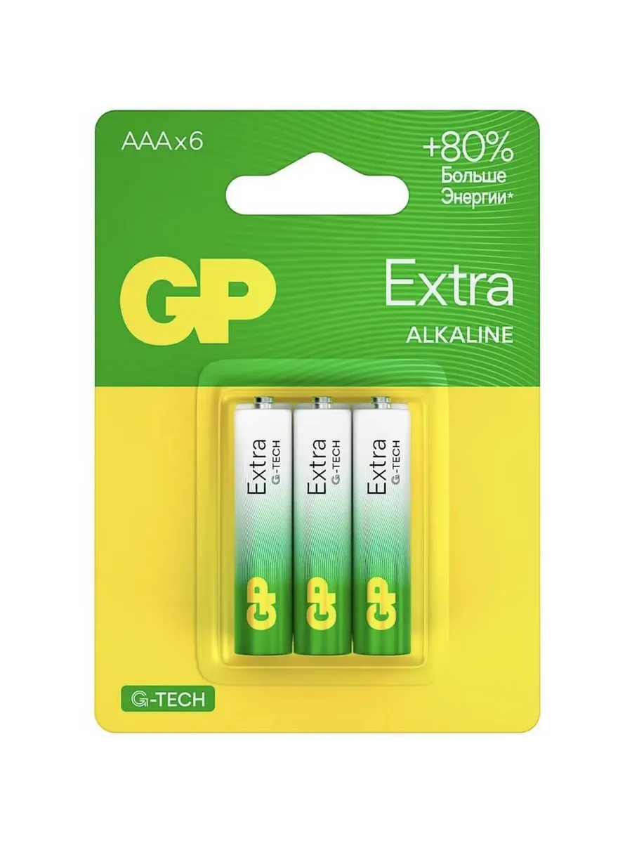Батарейка GP 24AXA21-2CRSBC6 Extra (R03) 1 Батарейка GP 24AXA21-2CRSBC6 Extra (R03) 1