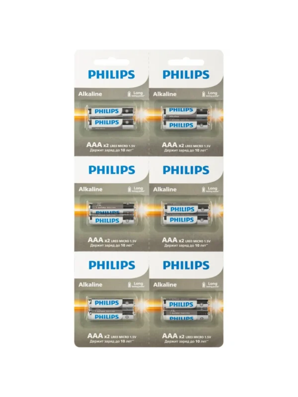 Батарейка PHILIPS Alkaline AAA LR03A12S/51 1