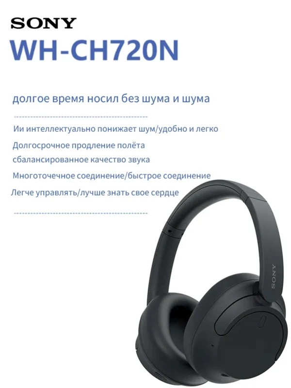 Беспроводная гарнитура SONY WH-CH720N (Черная) 1