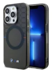 Чехол BMW для iPhone 15 Pro чехол M-Collection PC/TPU Silver Ring Hard Transparent (MagSafe) 3