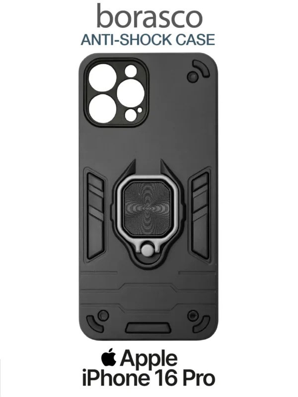 Чехол BORASCO Anti-shock case Apple iPhone 16 Pro черный 1