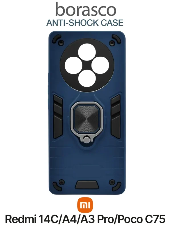 Чехол BORASCO Anti-shock case Xiaomi Redmi 14C/ A4/ A3 Pro/ POCO C75 (Темно-синий) 1