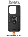 Чехол BORASCO Anti-shock case Xiaomi Redmi Note 14 4G (Черный) 1