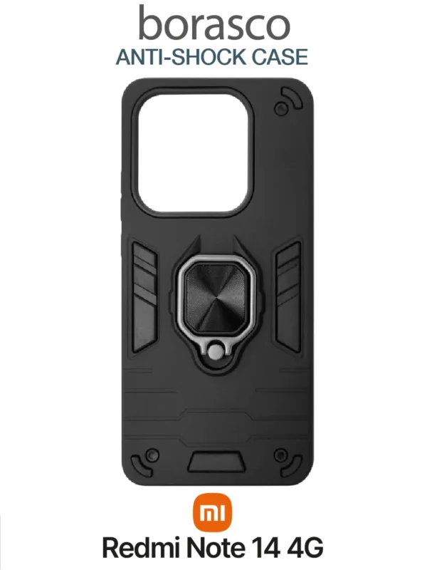 Чехол BORASCO Anti-shock case Xiaomi Redmi Note 14 4G (Черный) 1