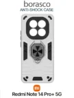 Чехол BORASCO Anti-shock case Xiaomi Redmi Note 14 Pro + 5G (Серебро) 1