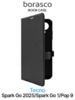 Чехол BORASCO Book Case Tecno Spark Go 2025/ Spark Go 1/ Pop 9 (Черный) 1