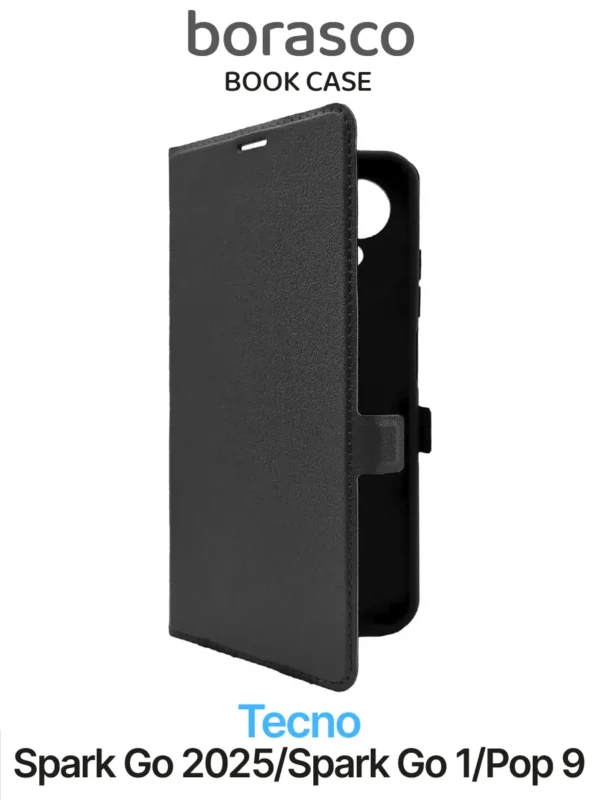 Чехол BORASCO Book Case Tecno Spark Go 2025/ Spark Go 1/ Pop 9 (Черный) 1
