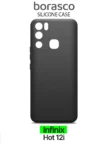 Чехол BORASCO Microfiber Case Infinix Hot 12i (Черный) 1