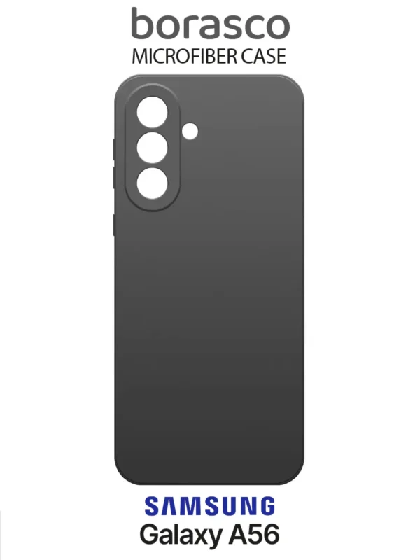 Чехол BORASCO Microfiber Case Samsung Galaxy A56 (Черный) 1