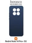 Чехол BORASCO Microfiber Case Xiaomi Redmi Note 14 Pro + 5G (Синий) 1