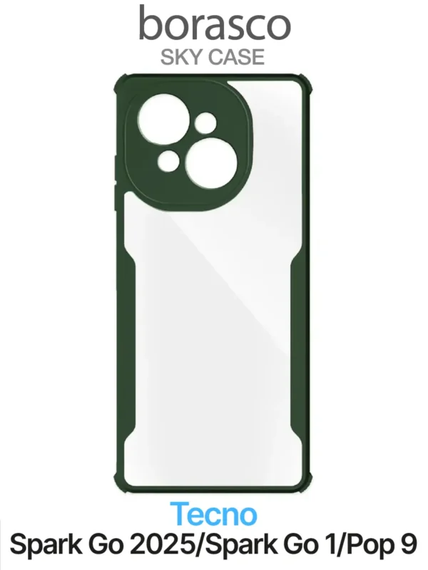 Чехол BORASCO Silicone Case матовый Tecno Spark Go 2025/ Spark Go 1/ Pop 9 зеленый опал 1