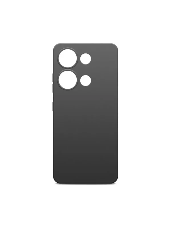 Чехол BORASCO Silicone Case матовый Xiaomi POCO M6 4G (Черный) 1