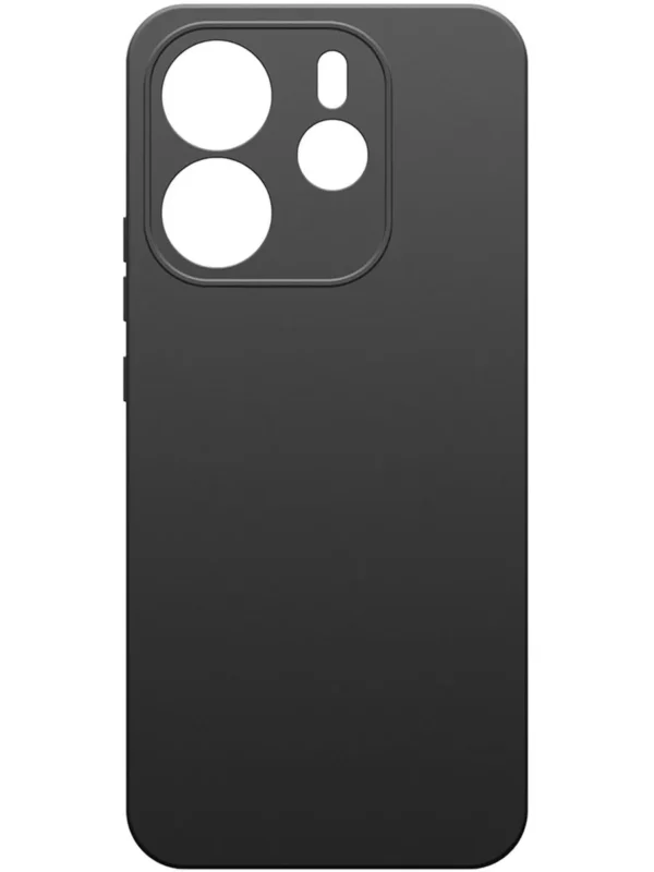 Чехол BORASCO Silicone Case матовый Xiaomi Redmi Note 14 4G (Черный) 1