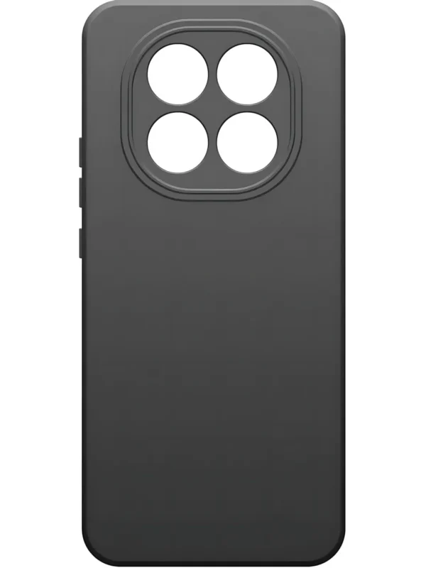 Чехол BORASCO Silicone Case матовый Xiaomi Redmi Note 14 Pro + 5G (Черный) 1