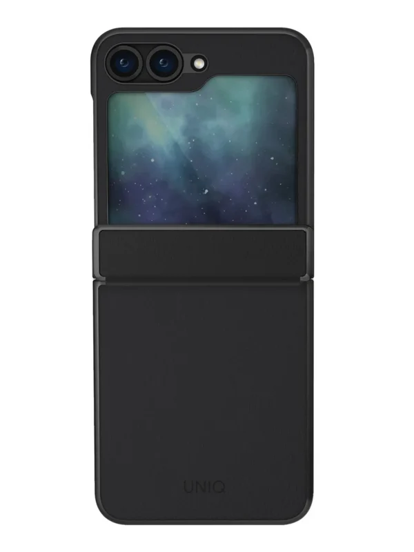 Чехол UNIQ для Galaxy Z Flip6 ORA Premium leatherette Black 1