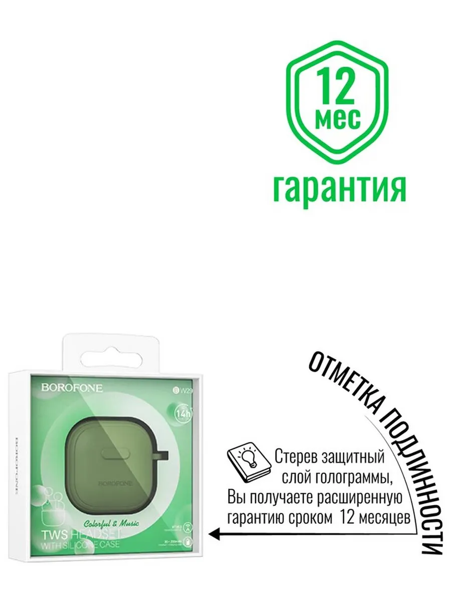 Гарнитура TWS BOROFONE BW29 (Azure Blue) 1 Гарнитура TWS BOROFONE BW29 (Azure Blue) 1
