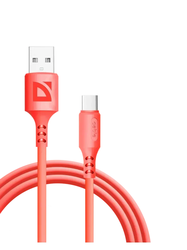 Кабель DEFENDER F207 USB-A - Type-C 2.4A 1m (Желтый) 1
