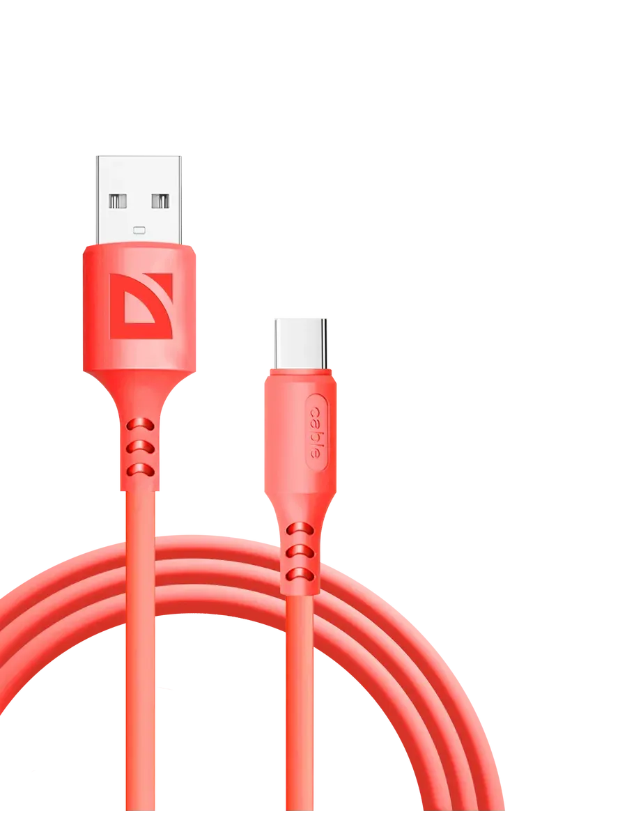 Кабель DEFENDER F207 USB-A - Type-C 2.4A 1m (Желтый) 1 Кабель DEFENDER F207 USB-A - Type-C 2.4A 1m (Желтый) 1