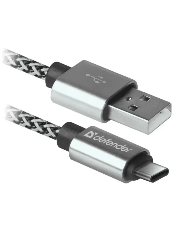 Кабель DEFENDER USB09-03T PRO USB-A - Type-C 2.1A 1m (Белый) 1