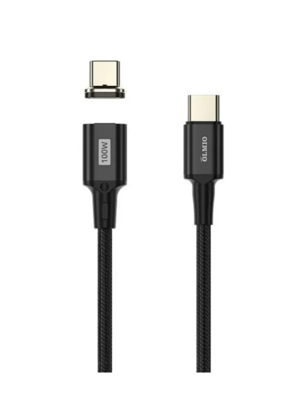 Кабель OLMIO PD 100 W MagCable Type-C - Type-C 1.5m (Черный) 1