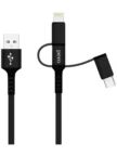 Кабель PERO DC-06 Universal 3 in 1 (Lightning/micro USB/Type-C), 2А, 2м (Cиний) 2