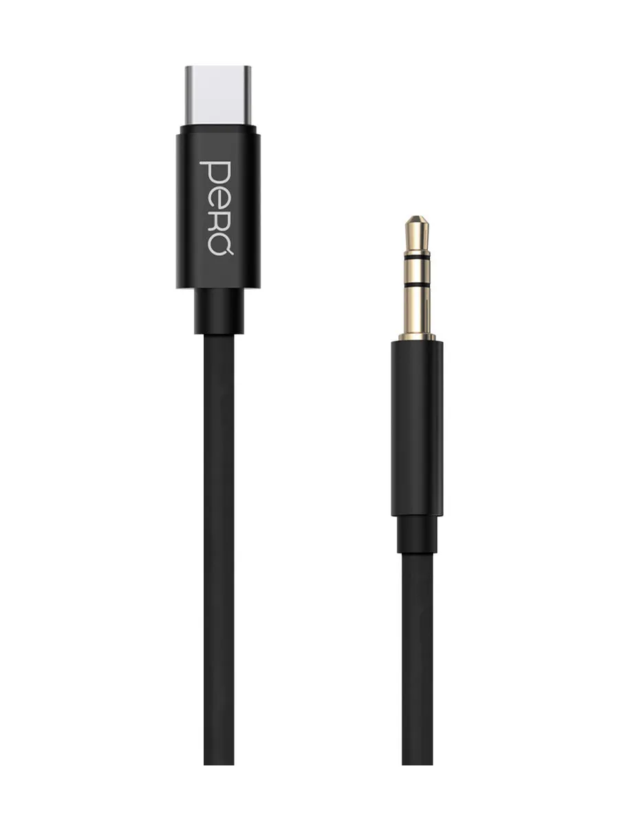 Кабель PERO MC-02 TYPE-C TO 3.5 JACK, 1м (Черный) 1 Кабель PERO MC-02 TYPE-C TO 3.5 JACK, 1м (Черный) 1