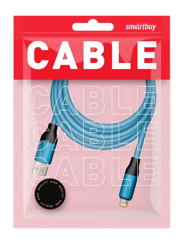 Кабель SMARTBUY BOLD Type-C - Lightning 1m (Синий) 1