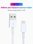 Кабель SMARTBUY S02 USB - Lightning 3A 1m (Серый) 2