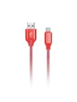 Кабель SMARTBUY Socks USB - Type-C 1m (Красный) 1