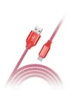 Кабель SMARTBUY Socks USB - Type-C 1m (Красный) 2